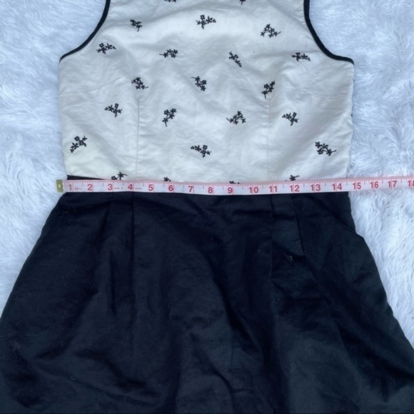 LOFT Black White A-line Dress 2 - Picture 7 of 12